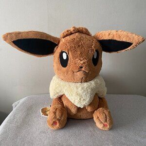 NWT Pokemon Center Original Giant Fluffy Eevee 16.5” 2018 Japan Import